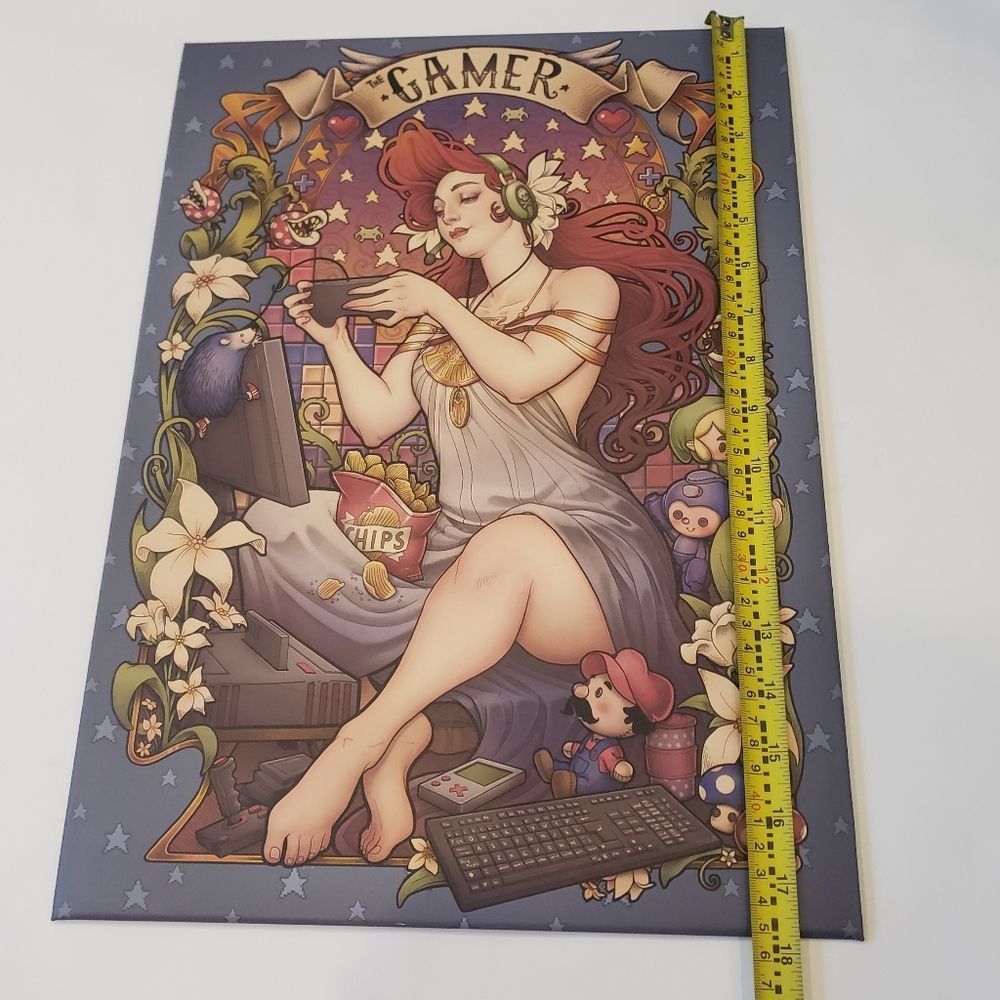 Displate Gamer Girl Nouveau Art Metal Print - Picture 4 of 12